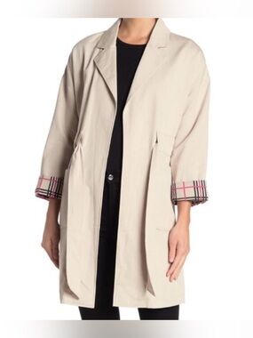 Cupcakes And Cashmere Trench Coat in Khaki/Tan Size Small - C4-097